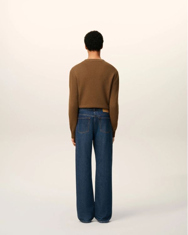 INDIGO COTTON WIDE JEANS