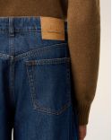 INDIGO COTTON WIDE JEANS