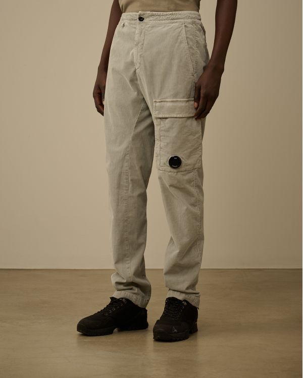 CORDUROY CARGO PANTS LONDON FOG GREY
