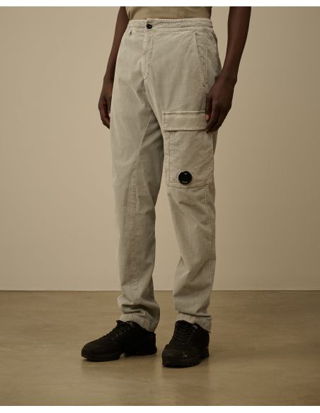 PANTALON CARGO EN VELOURS CÔTELÉ LONDON FOG GRIS