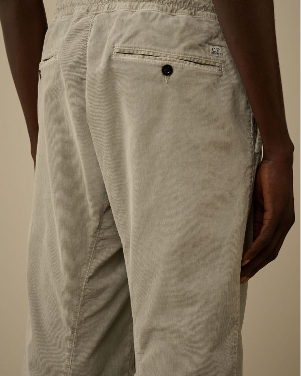 PANTALON CARGO EN VELOURS CÔTELÉ LONDON FOG GRIS