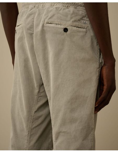 PANTALON CARGO EN VELOURS CÔTELÉ LONDON FOG GRIS