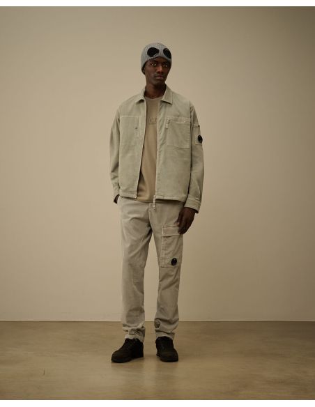 CORDUROY CARGO PANTS LONDON FOG GREY