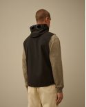 GOGGLE SLEEVELESS JACKET BLACK