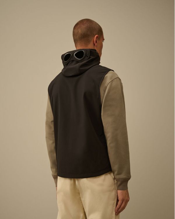 GOGGLE SLEEVELESS JACKET BLACK 2