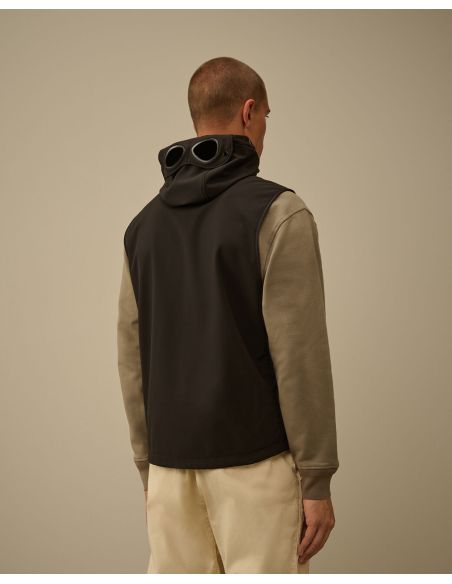GOGGLE SLEEVELESS JACKET BLACK