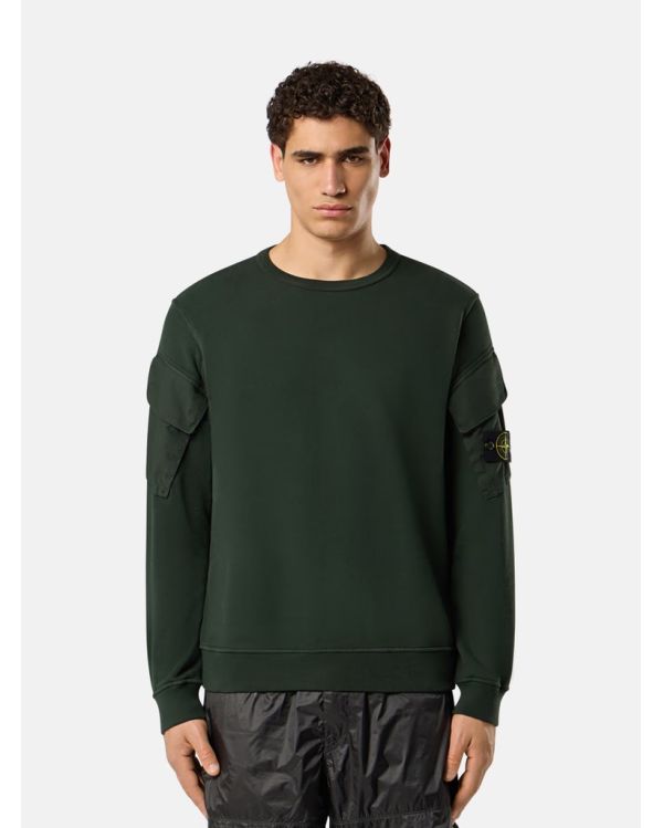 SWEATSHIRT 6100008 WITH POCKETS JUNIPER GREEN