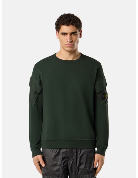 SWEATSHIRT 6100008 WITH POCKETS JUNIPER GREEN