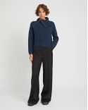PULL EN MAILLE BLEU FONCÉ
