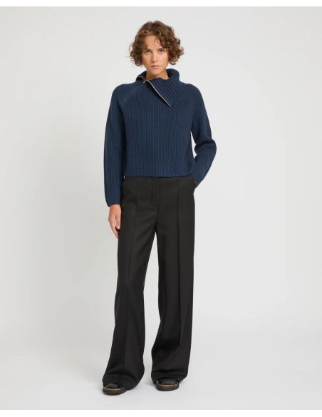 KNITTED SWEATER DARK BLUE