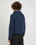 PULL EN MAILLE BLEU FONCÉ