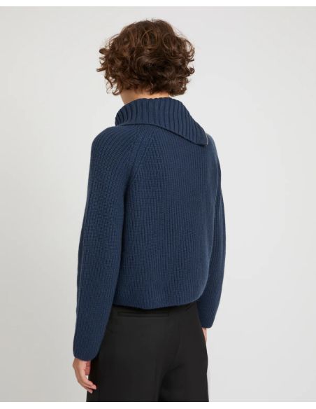 KNITTED SWEATER DARK BLUE
