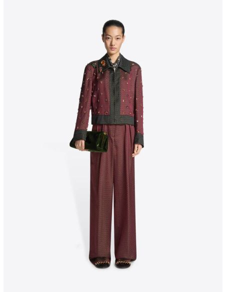 EMBELLISHED JACKET BURGUNDY