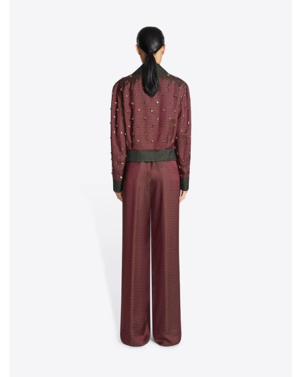 EMBELLISHED JACKET BURGUNDY