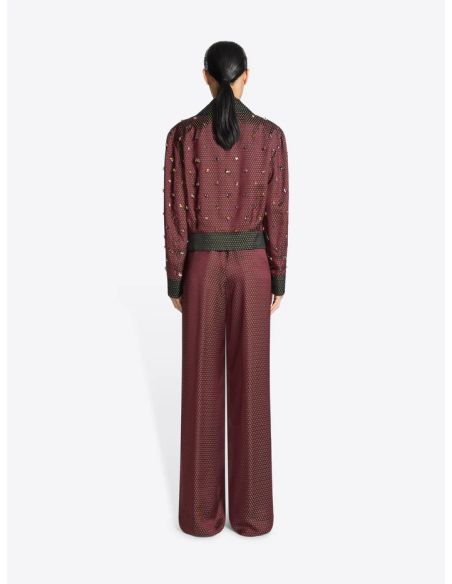 EMBELLISHED JACKET BURGUNDY