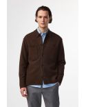 JONAS BOILED WOOL BROWN DEMITASSE OVERSHIRT