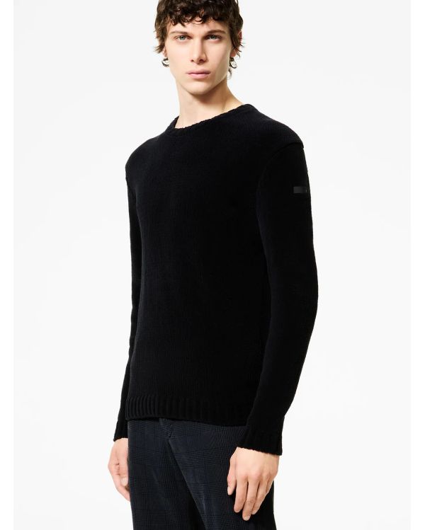 CINEMATT ROUND KNIT BLACCK SWEATER