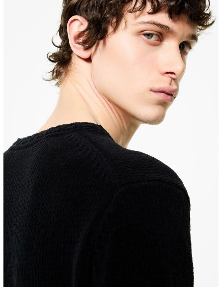 CINEMATT ROUND KNIT BLACCK SWEATER