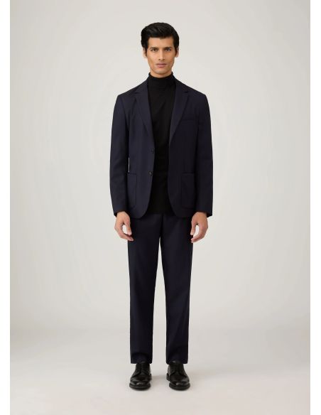 FINE MERINO WOOL TURTLENECK BLACK SWEATER