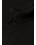 FINE MERINO WOOL TURTLENECK BLACK SWEATER