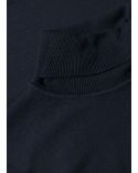 PULL COL ROULÉ LAINE MÉRINOS FINE BLEU MARINE