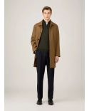 MERINO WOOL HALF-ZIP NECK DARK GREEN SWEATER