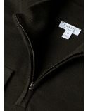 MERINO WOOL HALF-ZIP NECK DARK GREEN SWEATER