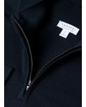PULL COL DEMI-ZIPPÉ LAINE MÉRINOS BLEU MARINE