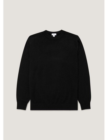 CASHMERE CREW NECK BLACK SWEATER