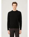 CASHMERE CREW NECK BLACK SWEATER