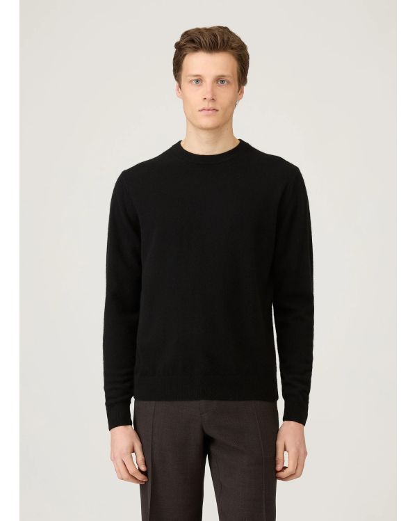 PULL RAS DU COU CACHEMIRE NOIR
