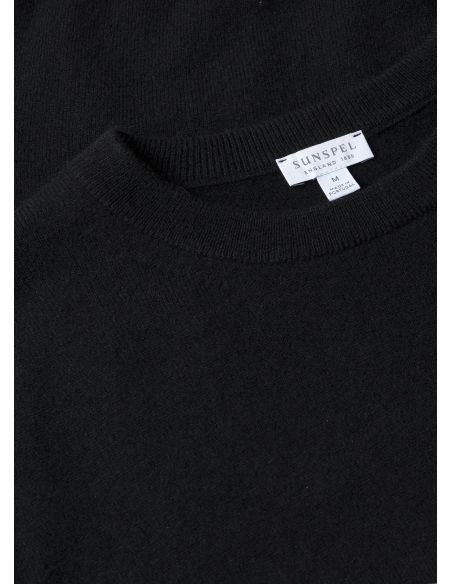 CASHMERE CREW NECK BLACK SWEATER