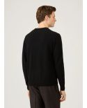 CASHMERE CREW NECK BLACK SWEATER