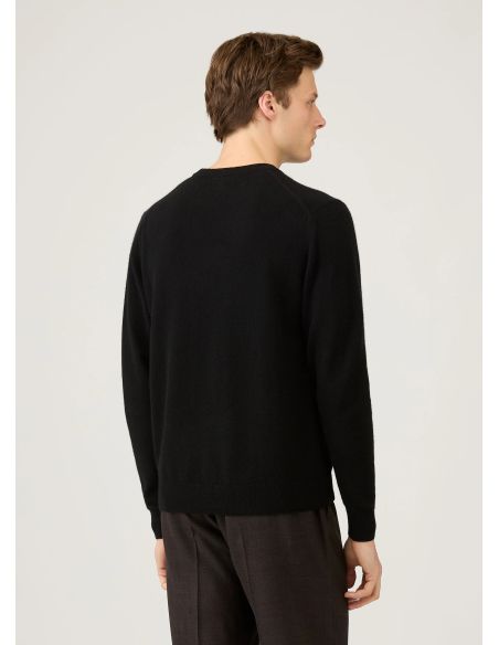CASHMERE CREW NECK BLACK SWEATER