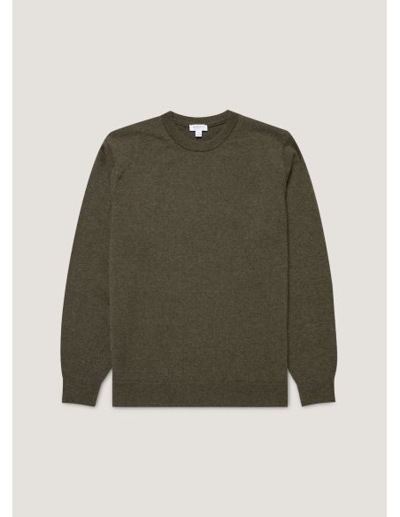 PULL RAS DU COU CACHEMIRE KAKI