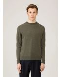CASHMERE CREW NECK KHAKI SWEATER
