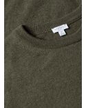 CASHMERE CREW NECK KHAKI SWEATER