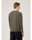 CASHMERE CREW NECK KHAKI SWEATER