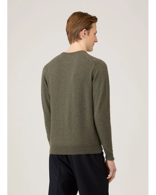 PULL RAS DU COU CACHEMIRE KAKI 2