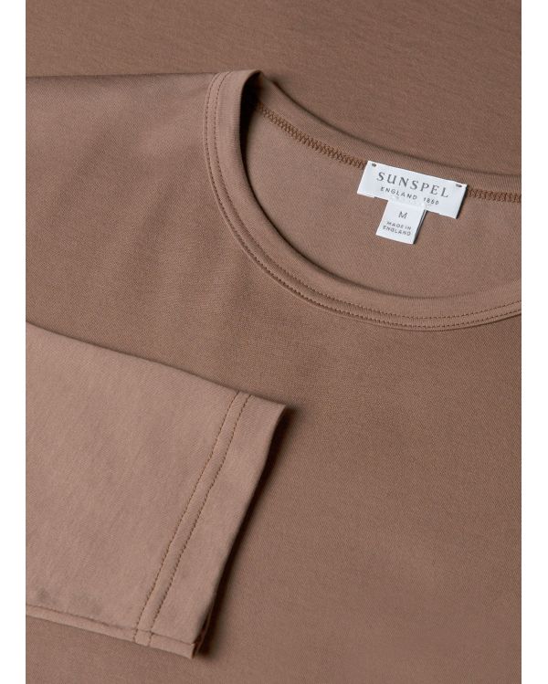 TSHIRT MANCHES LONGUES CLASSIQUE BRUN PROFOND