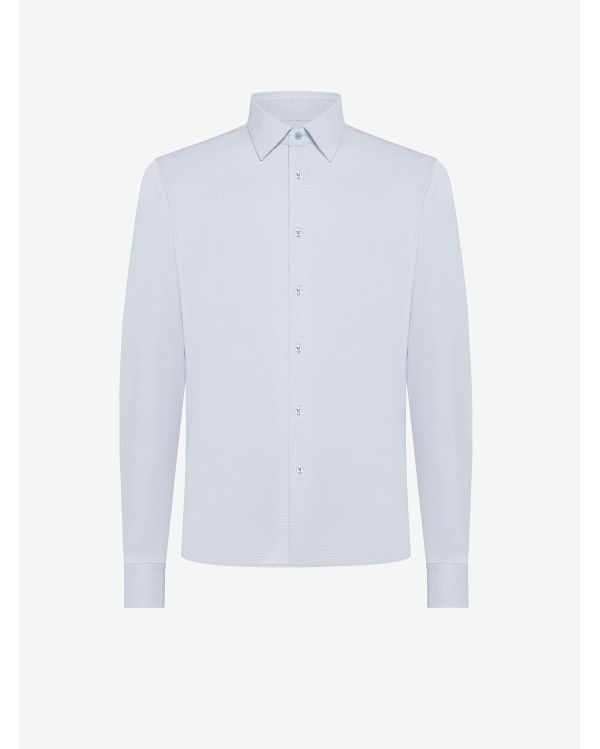 JACQUARD OXFORD SHIRT WHITE
