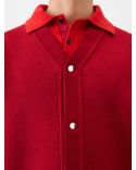 LE CARDIGAN DOPPIO MULTI-ROUGE