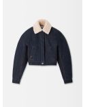 THE DARK NAVY DE-NÎMES OVALO BOMBER JACKET