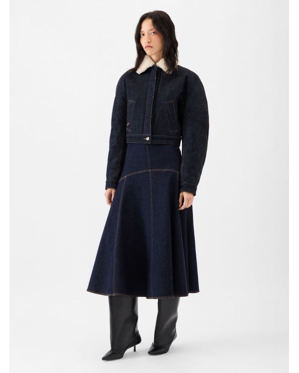 THE DARK NAVY DE-NÎMES OVALO BOMBER JACKET 2