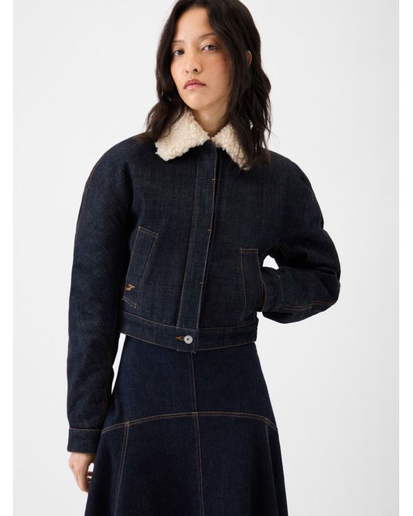 THE DARK NAVY DE-NÎMES OVALO BOMBER JACKET