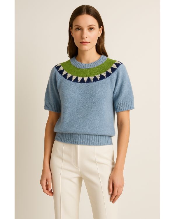 PULL OTTA BLEU CLAIR