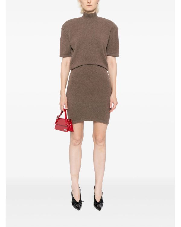 LA ROBE MAILLE CASTAGNA MARRON