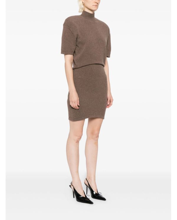 LA ROBE MAILLE CASTAGNA MARRON 2