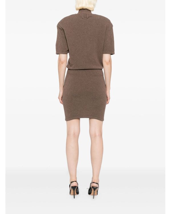 LA ROBE MAILLE CASTAGNA MARRON