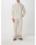 THE SIMON SHIRT WITH WHITE AND YELLOW STRIPED PRINT